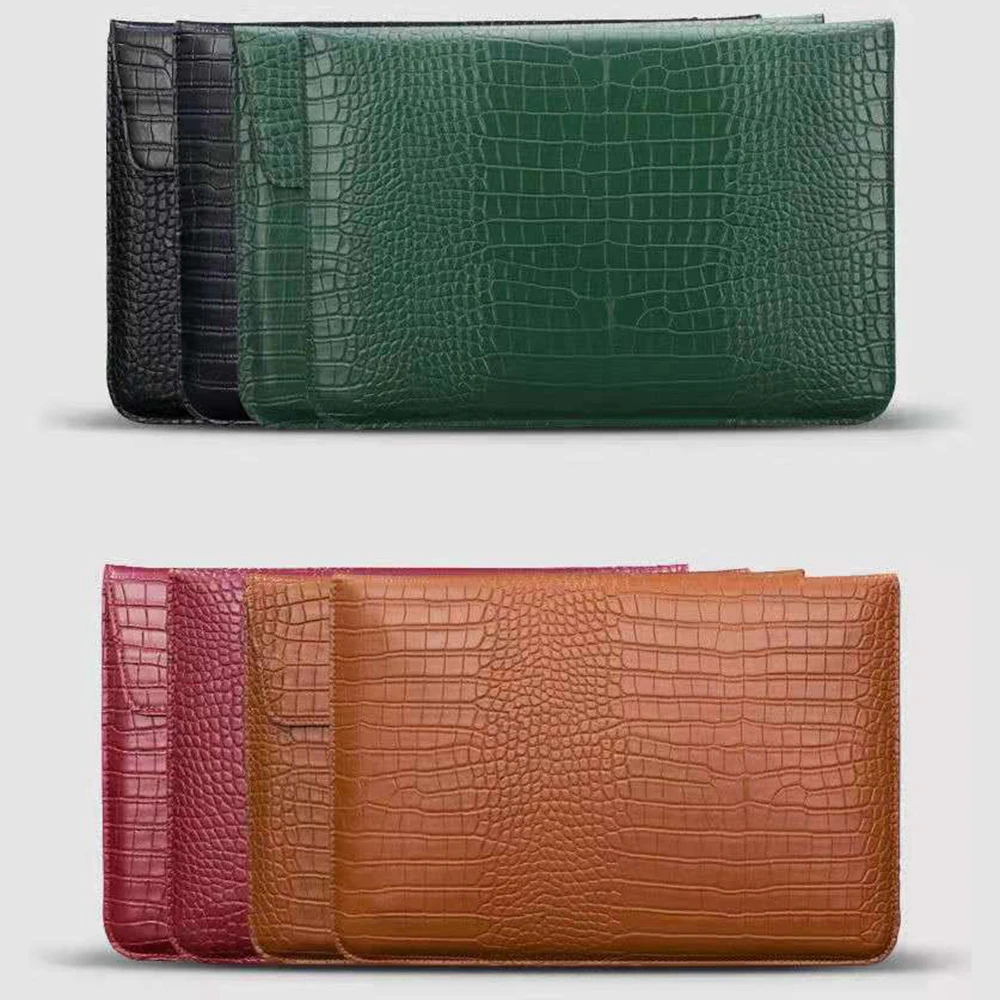 

For 2021 MacBook Bag For Pro 16 New PU leather case For MacBook Pro 14 2021 Case Crocodile Pattern leather For Macbook 14 16
