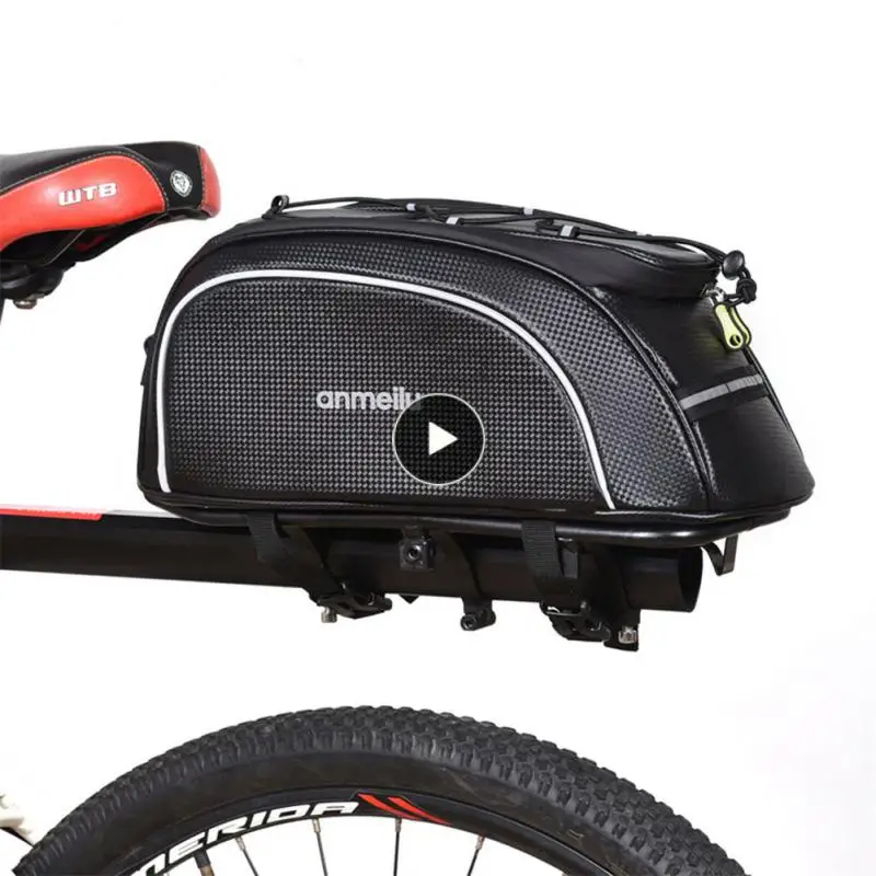 

Pu Leather Bicycle Saddle Bag Large Capacity Bicycle Tail Bag New Waterproof Cycling Bags Bike Bags 8l Tail Rear Bag Upgraded
