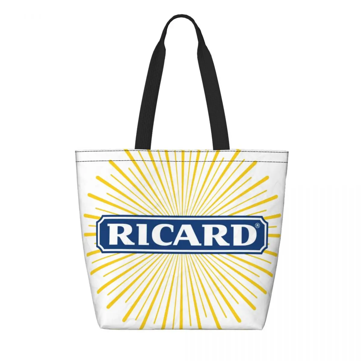 

Marseille France Ricard Aperitif Anise Grocery Shopping Bags Print Canvas Shopper Tote Shoulder Bags Great Buffalo Sun Handbag
