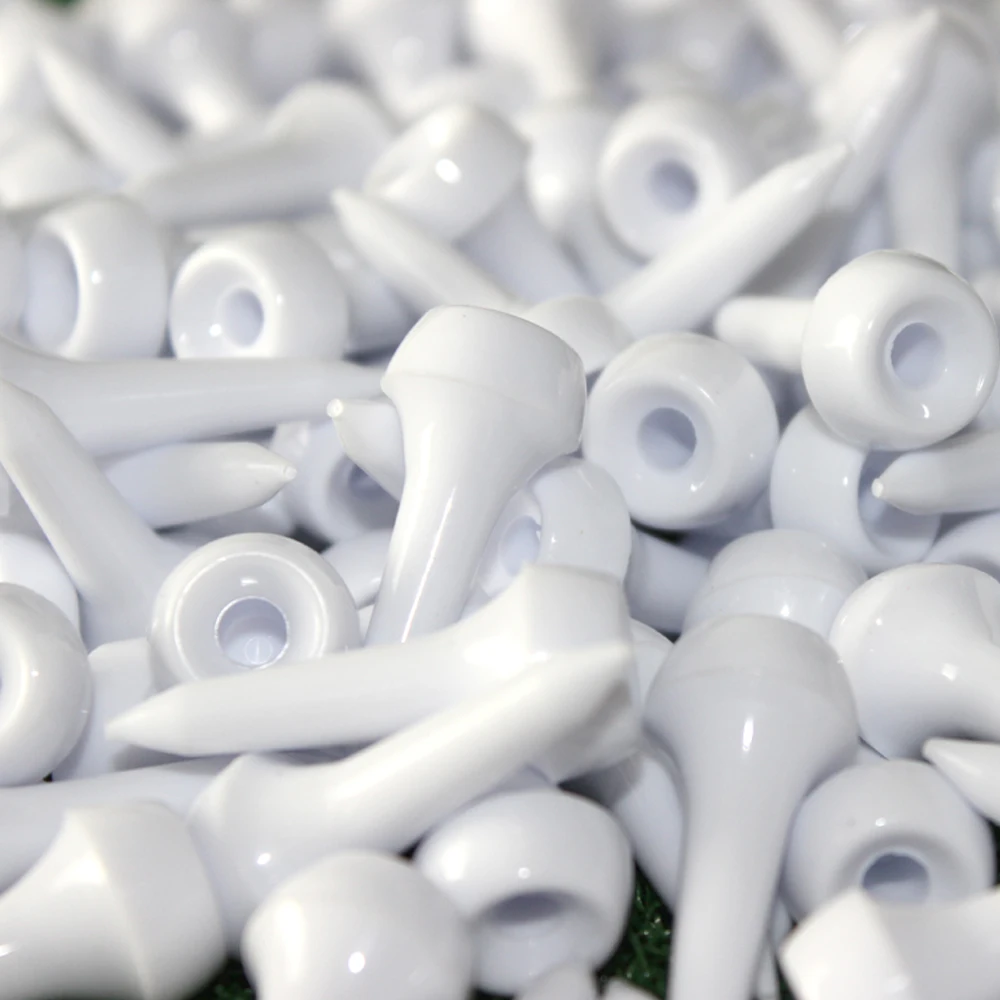 100Pcs/Lot White Plastic Cushion Top Golf Tees Durable 35mm Mat for Golfer Beginner Training Practice Ball Hole Holder |