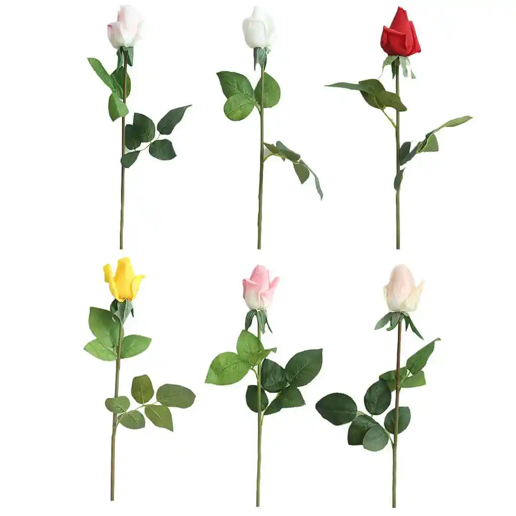 

Cloth Rose Bud Artificial Flowers Hotel Wedding Office Garden Decoration Simulation Fake Flowers