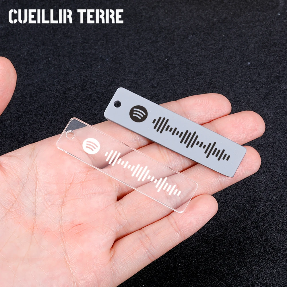 

Spotify Gift Keychain Couple Keychains Funny Key Chain Diy Keyring Metal Key Ring Stainless Steel Keyrings Customized For Music