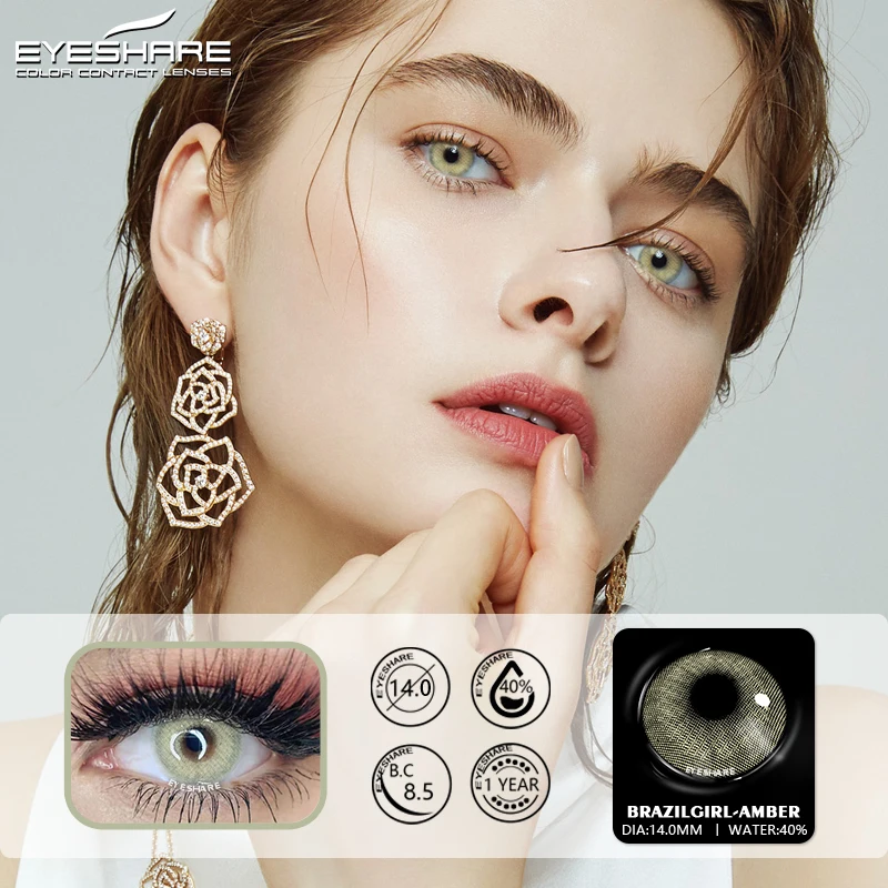 eyeshare colorful contact lenses for eyes brazil girl contact lens beauty contact lenses eye cosmetic color lens eyes makeup free global shipping