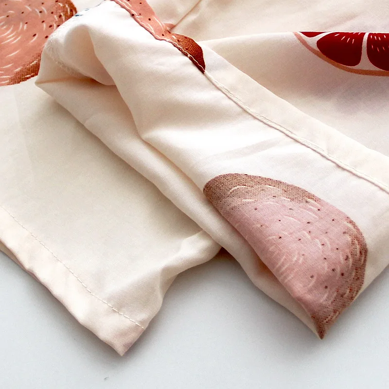 Pure Cotton Cotton Silk Viscose Pajamas Set Ladies Summer Long Sleeve Pants Sweet Homewear Two Piece Set Pyjama