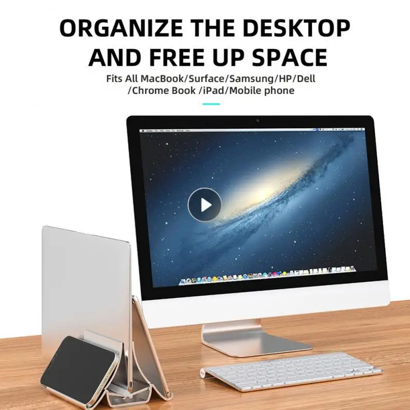 

Вертикальная подставка для ноутбука CABLETIME, нескользящий Силиконовый гравитационный держатель для рассеивания тепла, подставка для планшет...