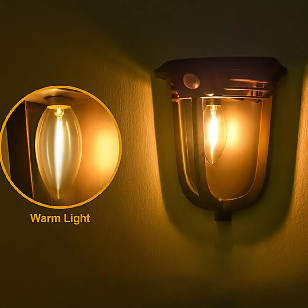 

1/2 шт. настенный светильник на солнечной батарее Ip54, водонепроницаемый уличный декоративный садовый светильник в стиле ретро для входной дв...