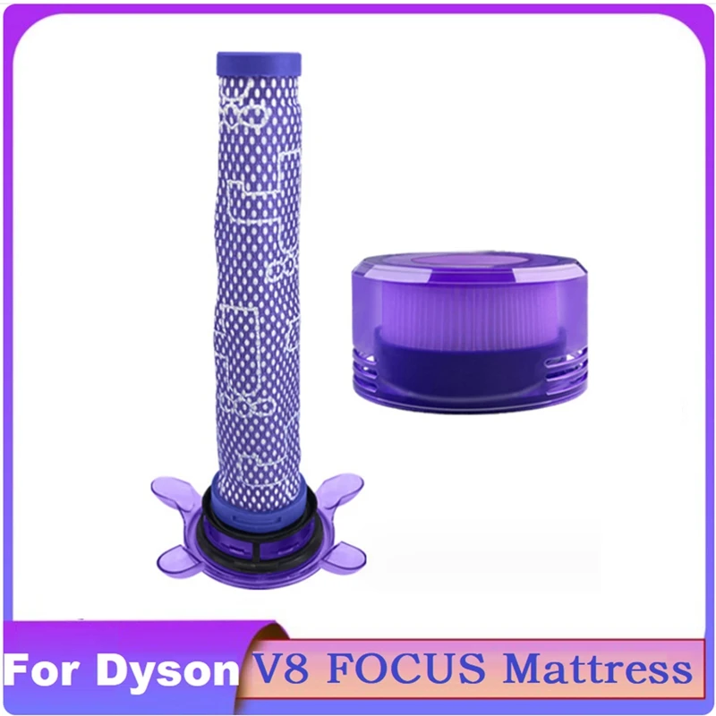 

2PCS Filter Replacement Accessories For Dyson V8 FOCUS Mattress Vacuum Cleaner Front Filter&Rear Filter Household Cleaning
