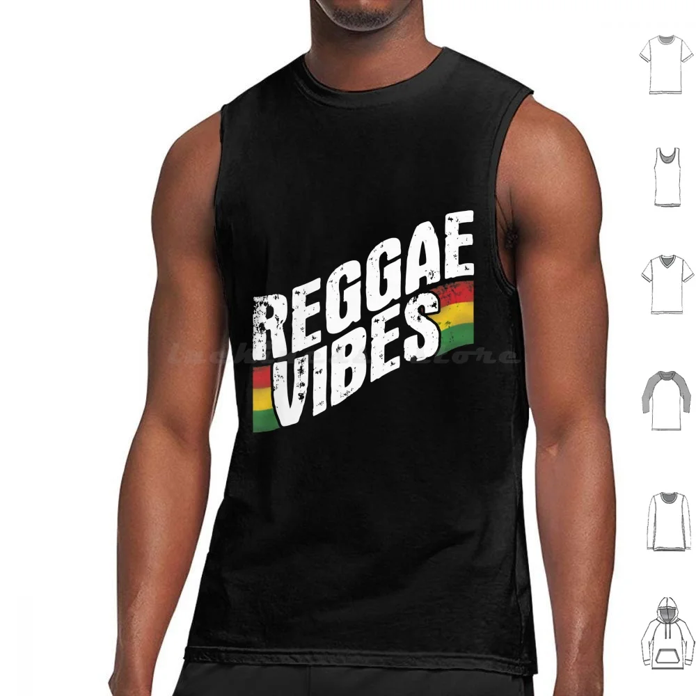 Майка без рукавов с флагом регги вибса Африканский танцевальный зал Рагги черный