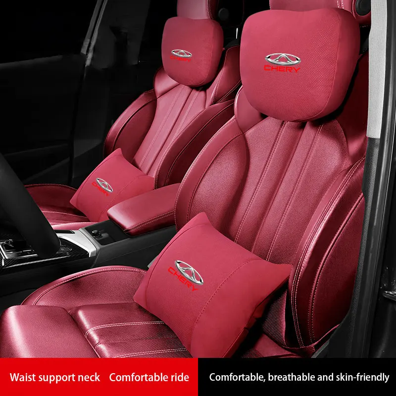 Автомобильная замшевая подушка для шеи подголовник поддержка поясного сиденья
