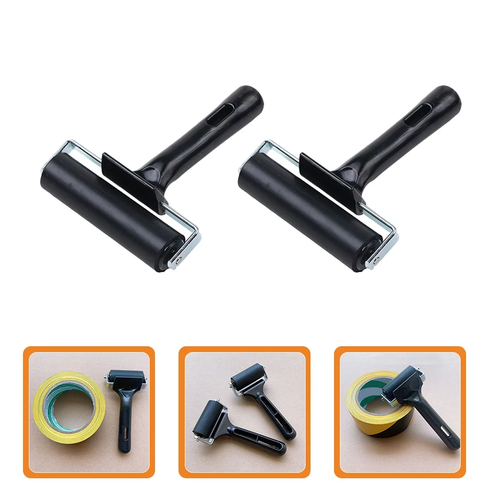 

2 Pcs Roller The Tape Printmaking Rollers Adhesive Brayer Glue Plastic Crafting Gluing