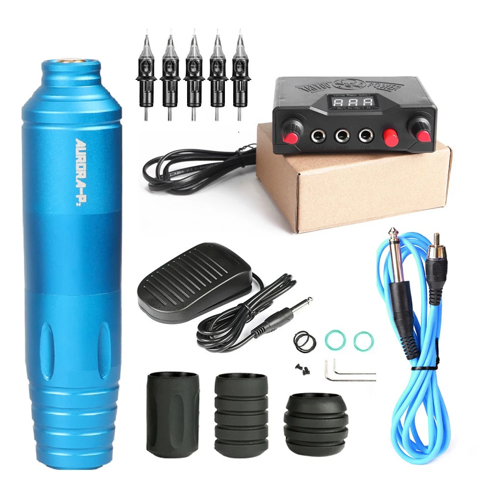 Профессиональный набор для татуировки JSCOLOUR с вращающимся рычагом блоком питания