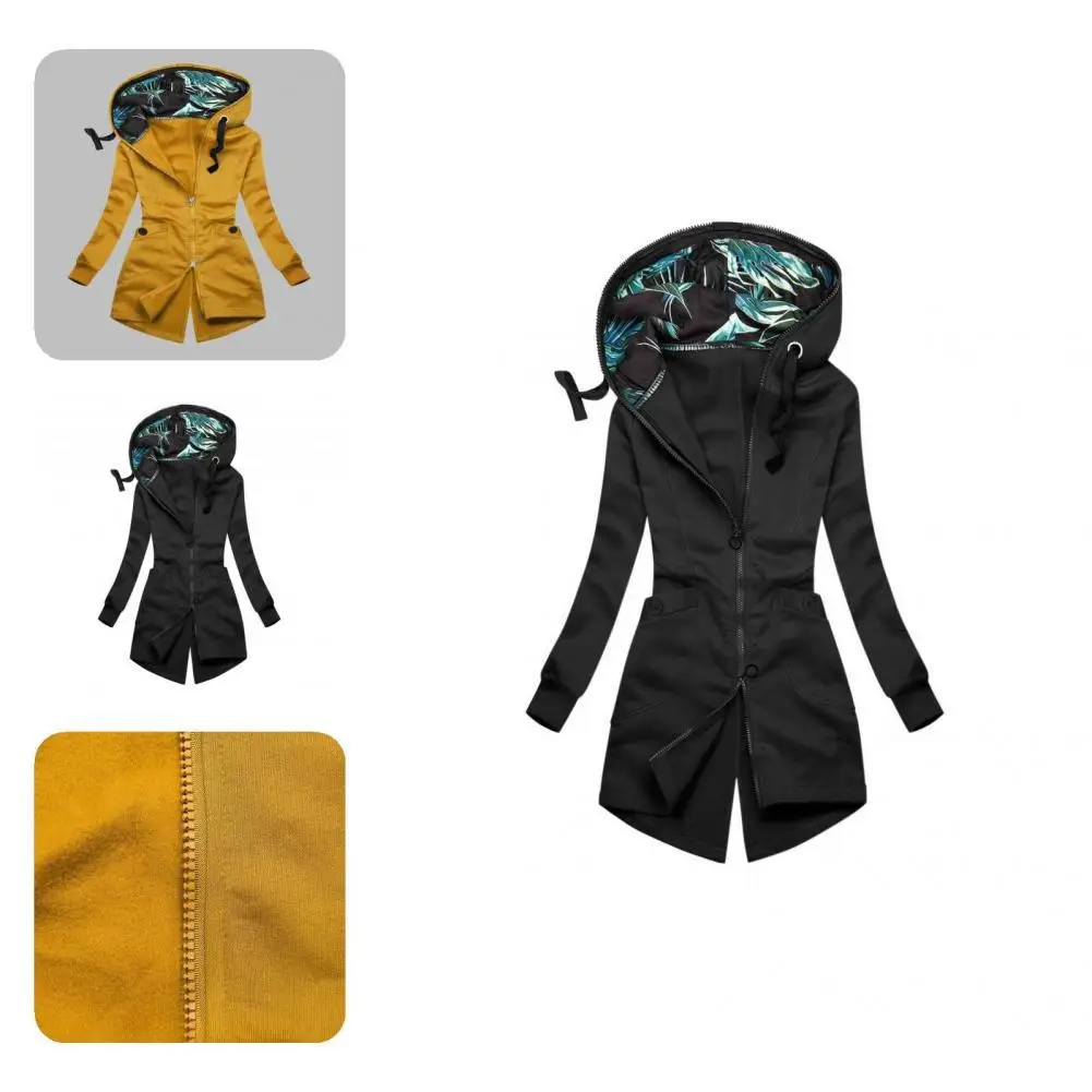 

Women Jacket Warm Autumn Winter Printed Patchwork Irregular Long Coat Women Coat for Daily Wear