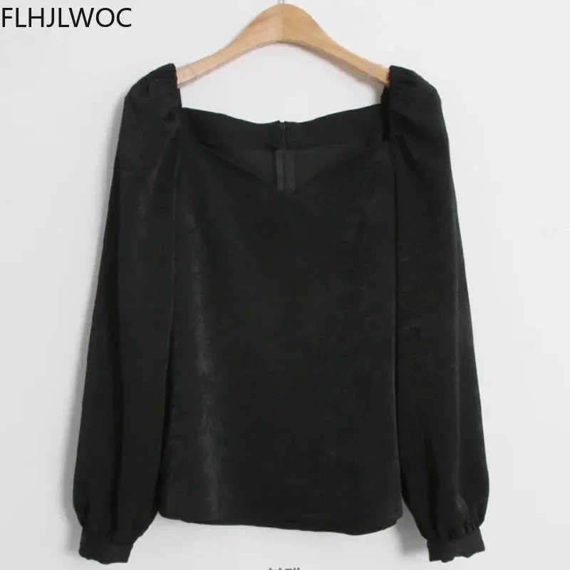 Осень Зима Новый Корейский Дизайн Шикарные Хлопковые Топы Женская Мода Офис Леди