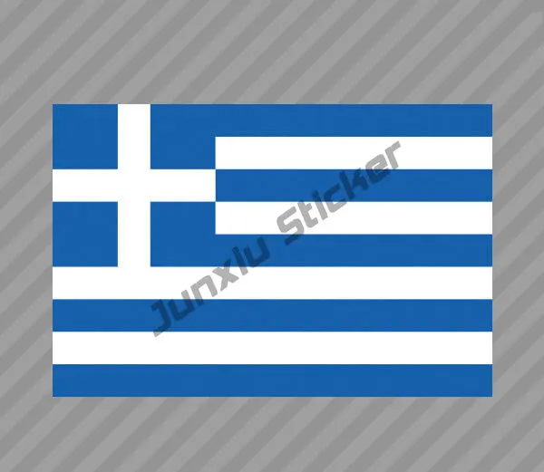 

Greek Flag Sticker Decal Vinyl Greece Flag Decal for Laptops Tumblers Windows Cars Trucks Walls Car accessorie Car-Stickers