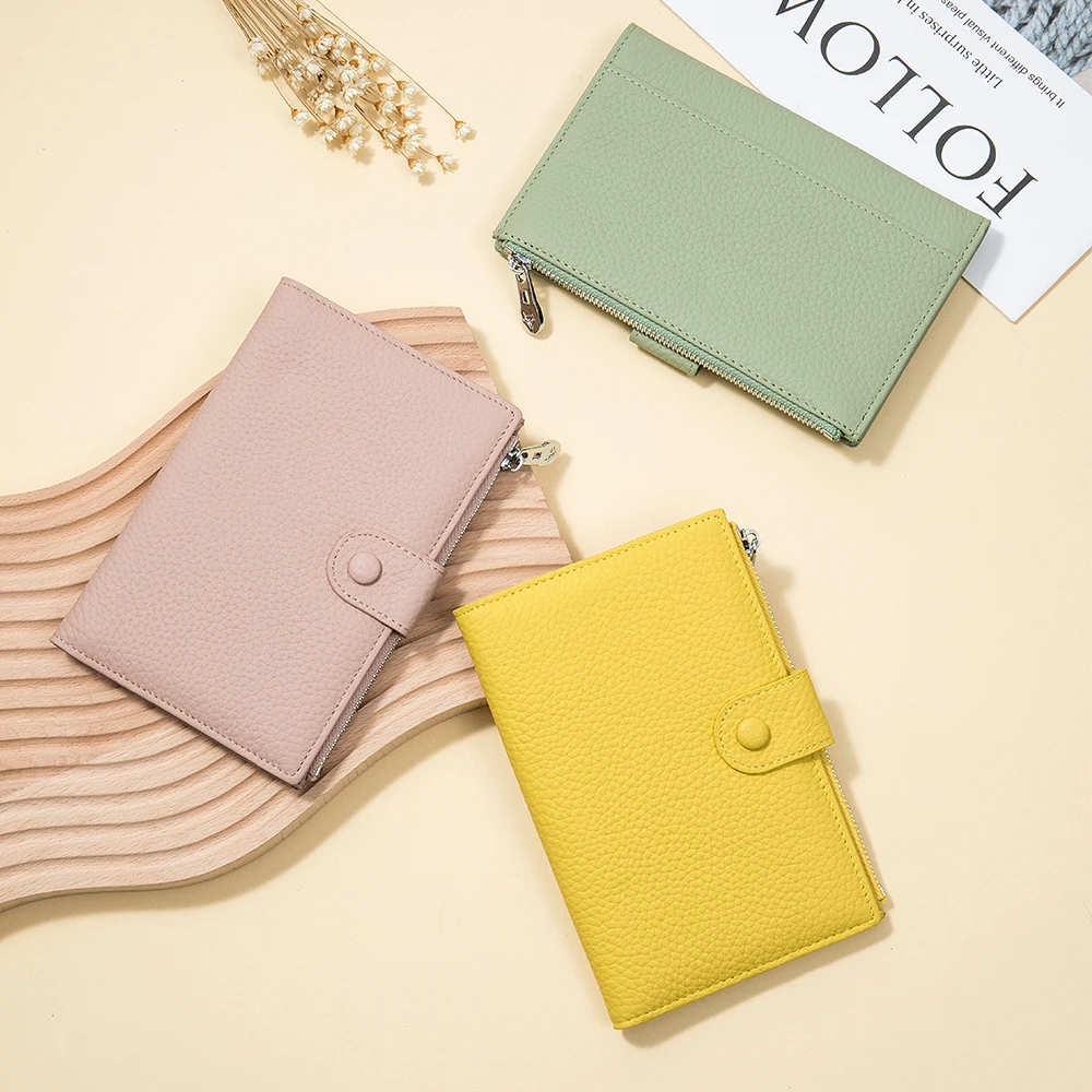 Новинка кожаный держатель для паспорта с зернистой поверхностью Обложка мужчин