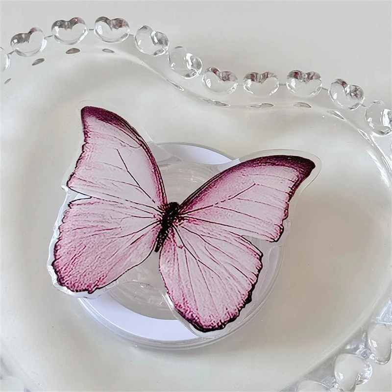 Корейский Розовый чехол-бабочка для Magsafe магнитный держатель телефона подставка