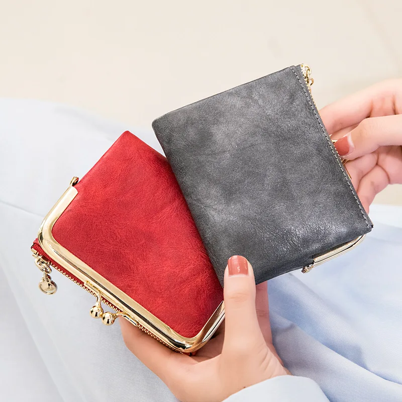 Women's Wallet PU Leather Women's Wallet Made of Leather Women Purses Card Holder Foldable Portable Lady Coin Purses