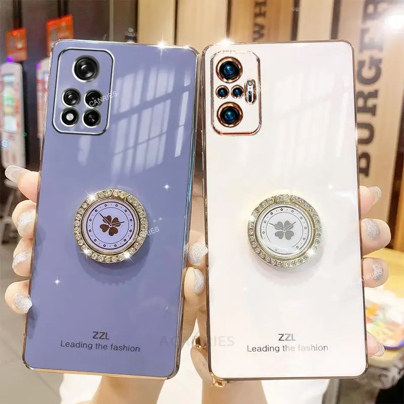 

Чехол с кольцом-держателем и бриллиантами для xiaomi redmi note 11 10 pro note11 s 4g note10
