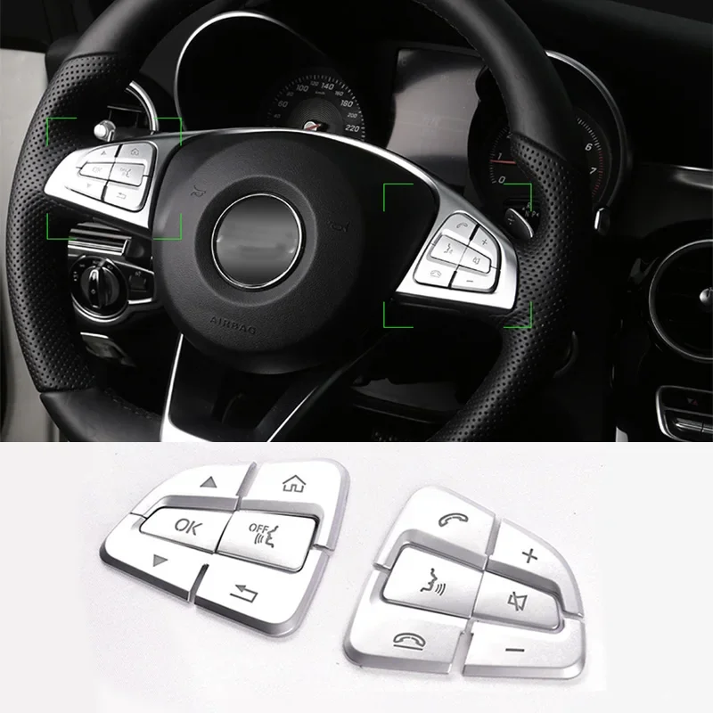 Хромированная Накладка на рулевое колесо для Mercedes-Benz A B CLA GLA GLE GLS CLS C GLC Class 12x