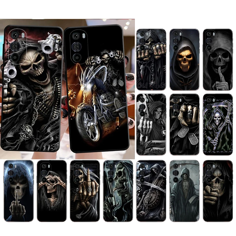 

Grim Reaper Skull Art Phone Case for Moto E22i E32 E32S E13 E40 E30 E20 Edge X30 20 Lite 20Pro 30 Neo Ultra Fusion E7Power Plus