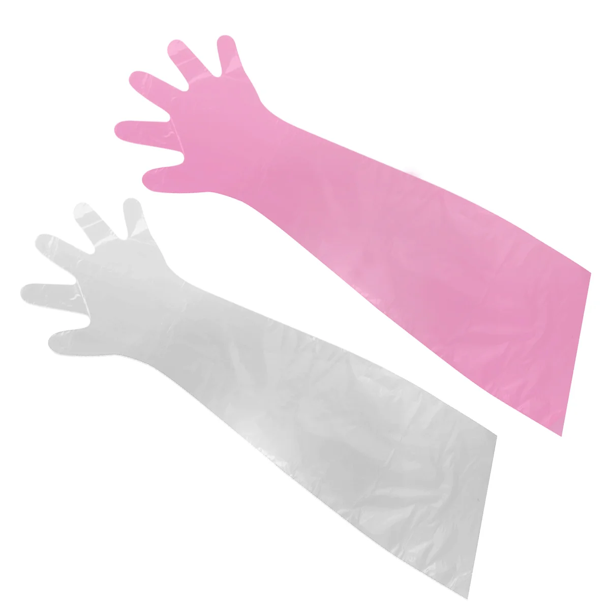 

50 PCS Dust-proof Work Disposable Plastic Gloves Exam Farm