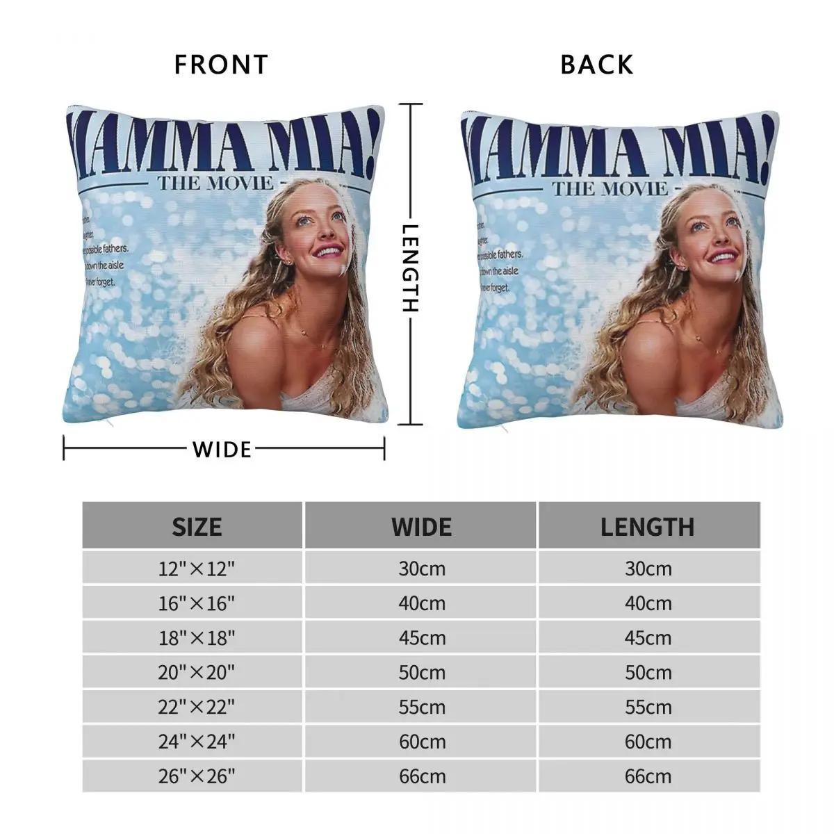 Наволочка для подушки с мотивом фильма мама Mia чехол наволочка наволочки