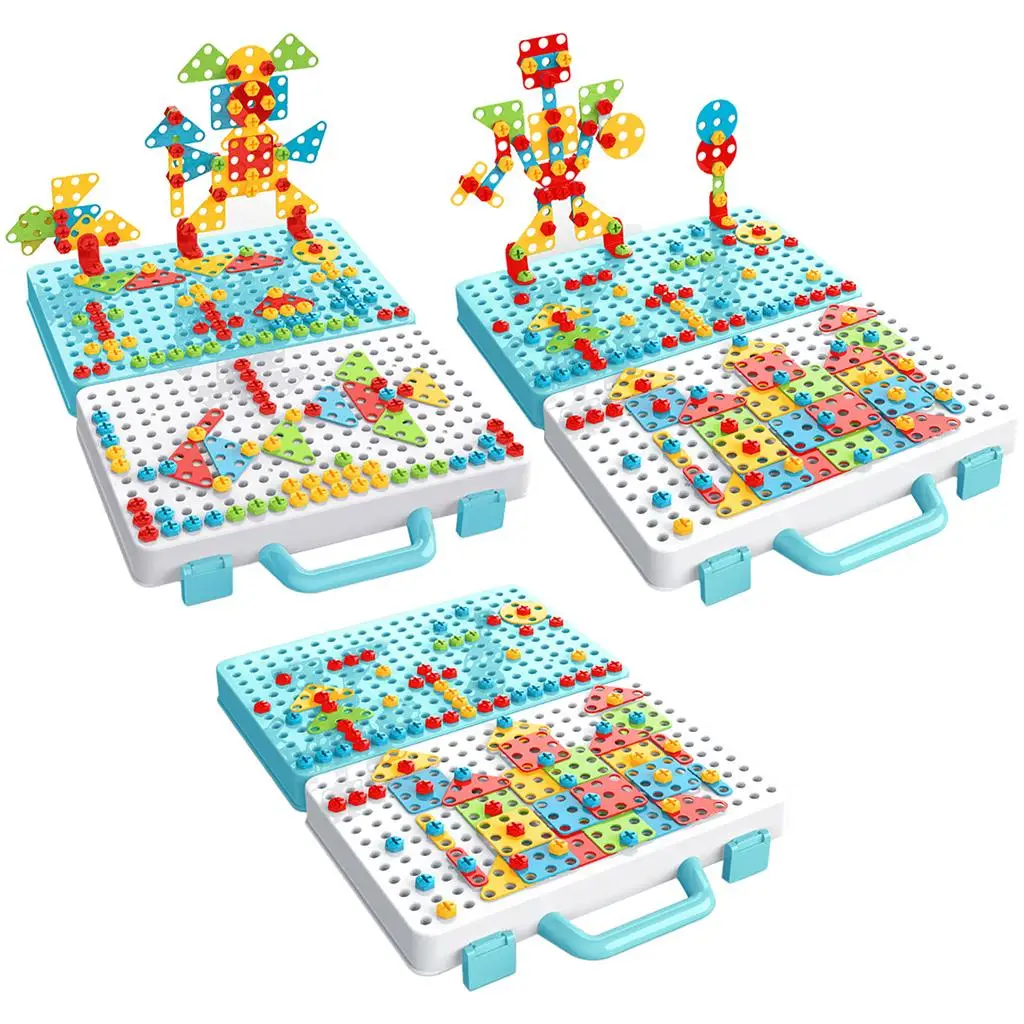 

Creative mosaic children's drill construction toy STEM learning for boys and