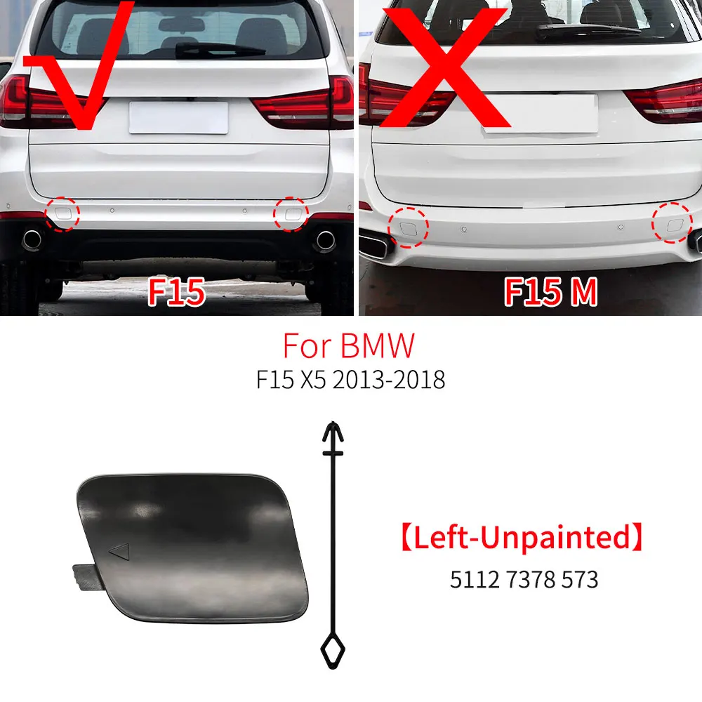 

Для BMW F15 Автомобильный задний бампер буксировочный крючок крышка аксессуар с цветным черным и белым для BMW X5 2014-2019 51127378573 51127378574