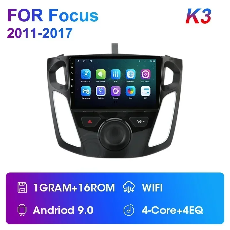 

JMCQ Android 12 автомобильное Стерео Радио мультимедийный видеоплеер для Ford Focus 3 Mk 3 2011 - 2019 GPS навигация Carplay головное устройство