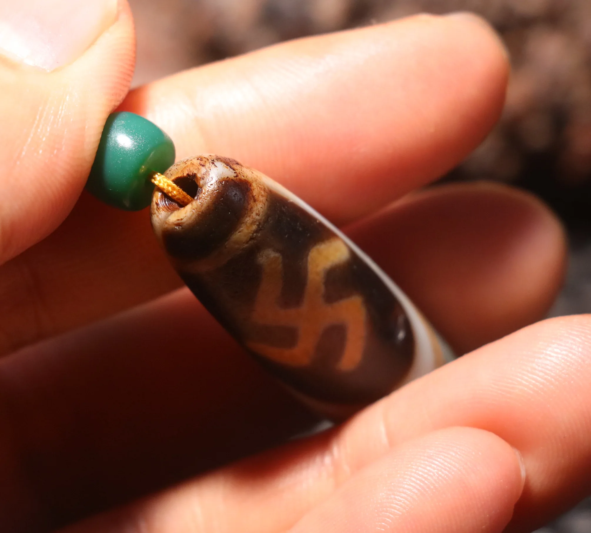 Энергетический тибетский старый агат Wanzi натуральный шелкопряд целитель яма дзи