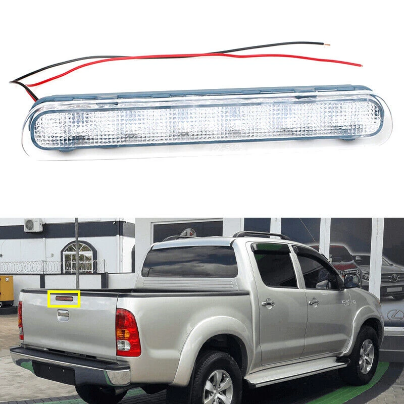 

81570-0K080 12V Rear Tail High Mount LED 3RD Brake Stop Light Lamp Red Lens Fit for Toyota Hilux VIGO Pickup 2005-2014