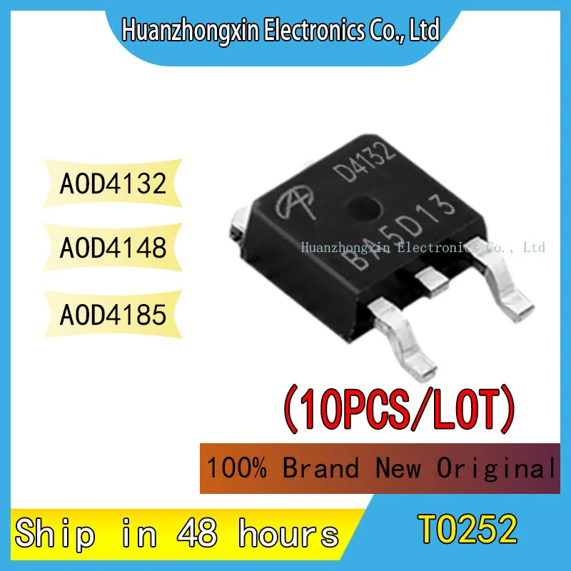 

10PCS AOD4132 AOD4148 AOD4185 TO252 100% Brand New Original Chip Integrated Circuit Microcontroller