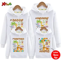 family matching outfits sweatshirt hoodie spring safari floral zoo wild birthday clothing matching kids vacation outfits holiday