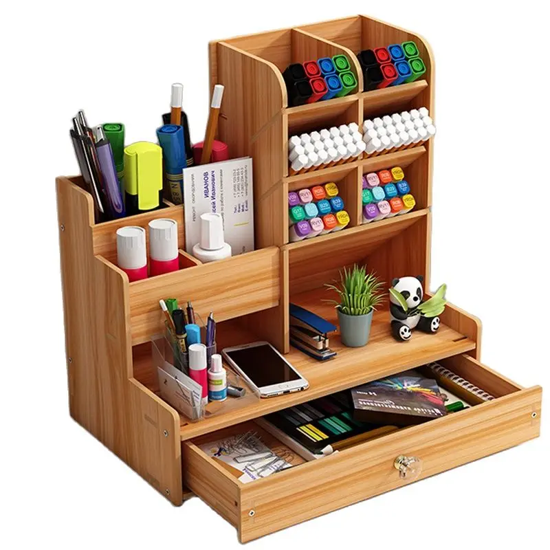 

pen holder organizer Storage Box Modern Student Desktop Pen Rack Office Supplies Multi-functional Large-capacity Creative