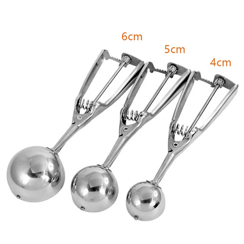 Металлическая антипригарная ложка для печенья 3 размера |