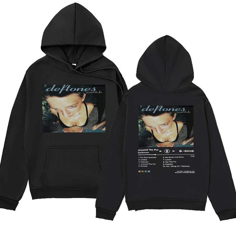 

Deftones Around The Fur Tour Band Concert Hoodie Men's Women's Punk Hip Hop Hoodies Fashion Retro Grunge Sweatshirt Streetwear