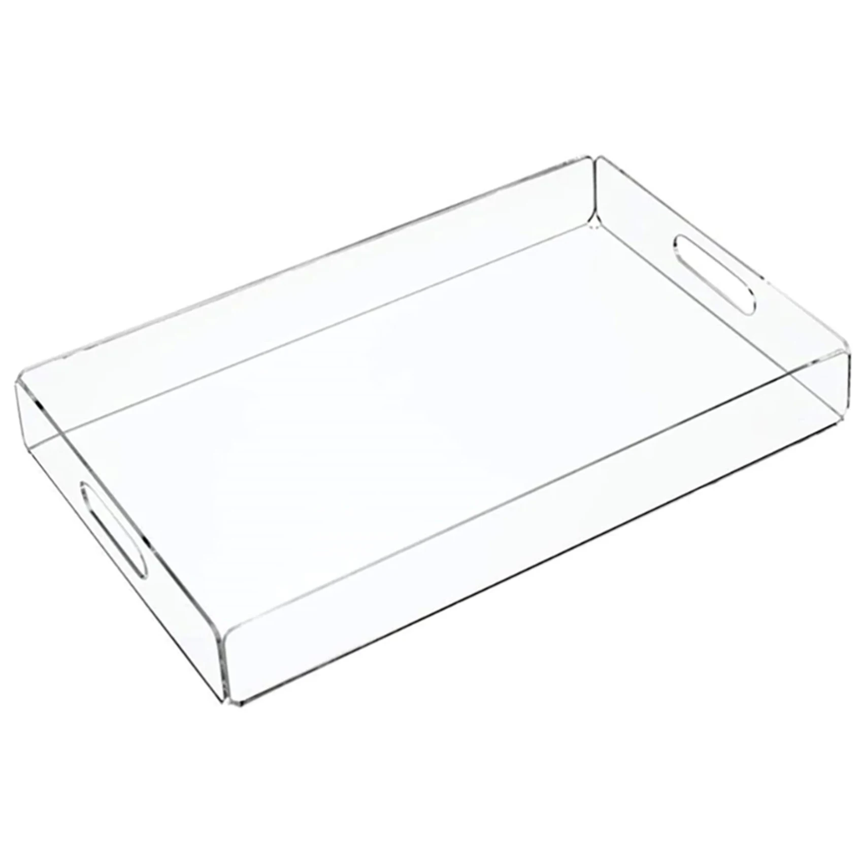 

Transparent Acrylic Tray Acrylic Snack Plate Multifunctional Storage Plate Bathroom Towel Tray
