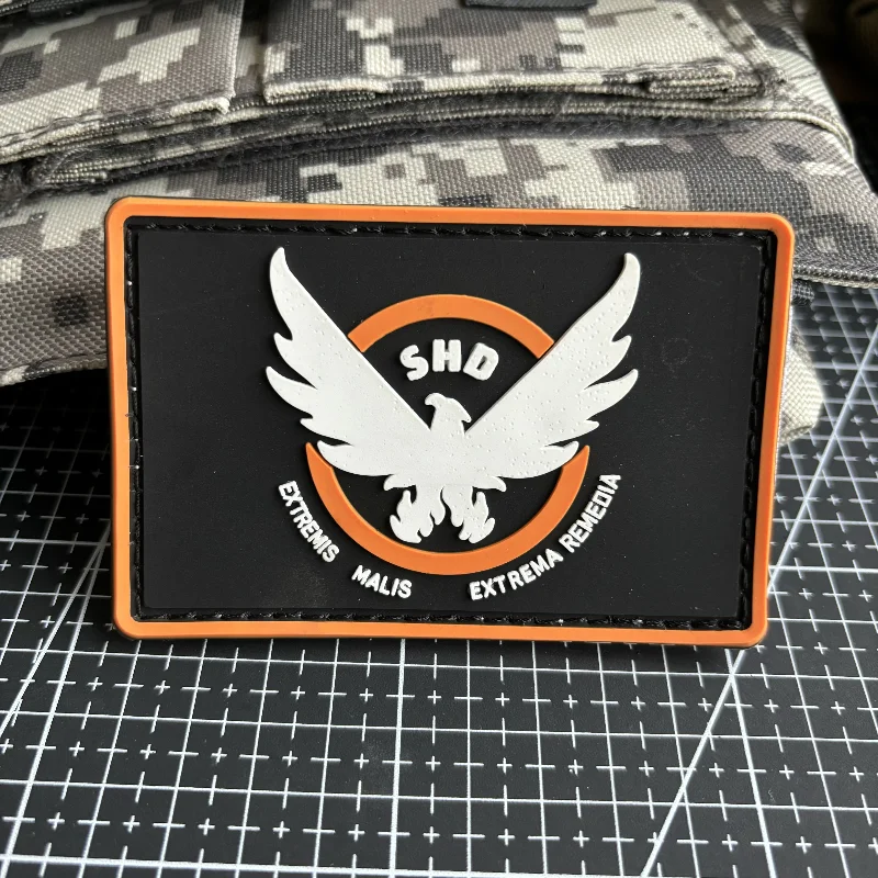 3d-значок для морского духа из ПВХ с фиксацией на территории логотип SHD Wing