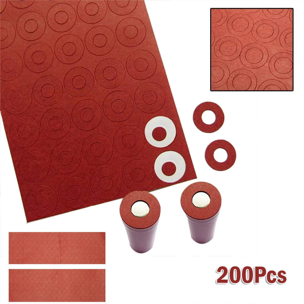 

200Pcs 18650 Li-ion Battery Insulation Gasket Barley Paper Battery Pack Cell Insulating Glue Patch Electrode Insulated Pads