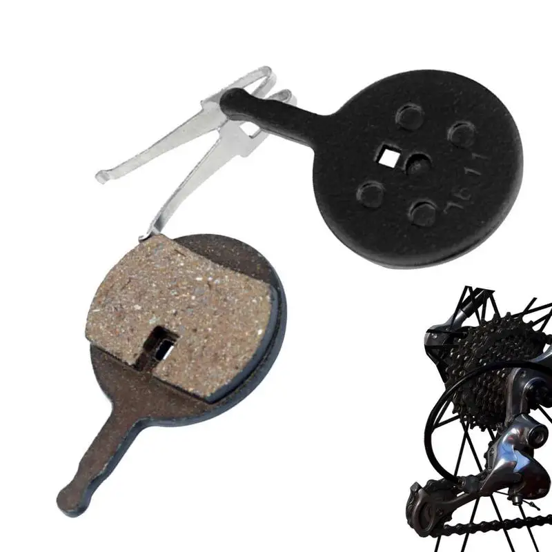 Bicycle Brake Pads Bicycle Disc Brake Pads Resin Semi-Disc Brake Black Bike Breaking Pads Compatible With Mountain Bikes