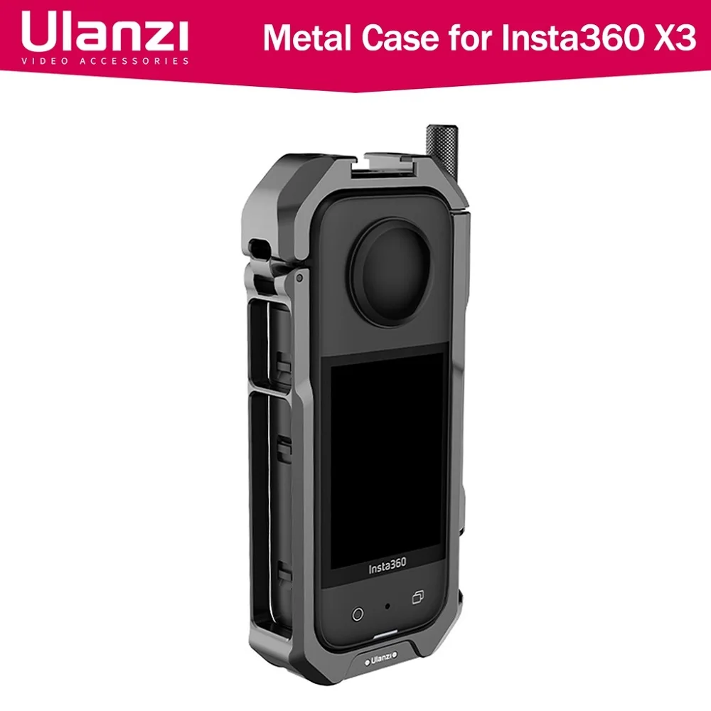 

Ulanzi Insta360 X3 Metal Protective Cage Panoramic Action Camera Case Rig with Cold Shoe Mount for insta360 ONE X3 Accessories