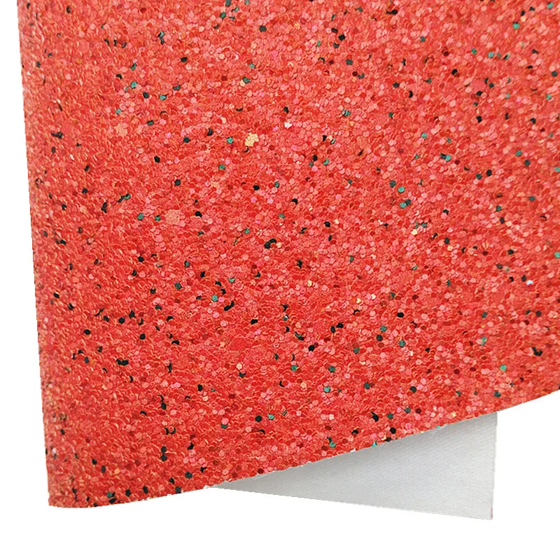 Happy Fall Rainbow Custom Chunky Glitter Leather Sheet Polka Dots Printed Shimmer Lace For Bow DIY 21x29CM Q1425