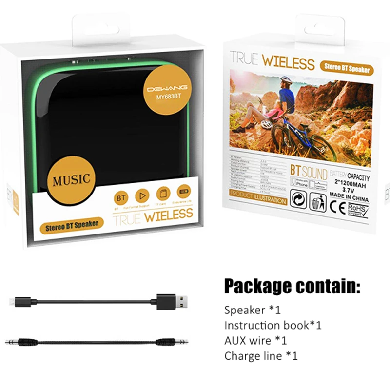 Bluetooth-стереоколонка со светодиодным пиксельным экраном 6 Вт |