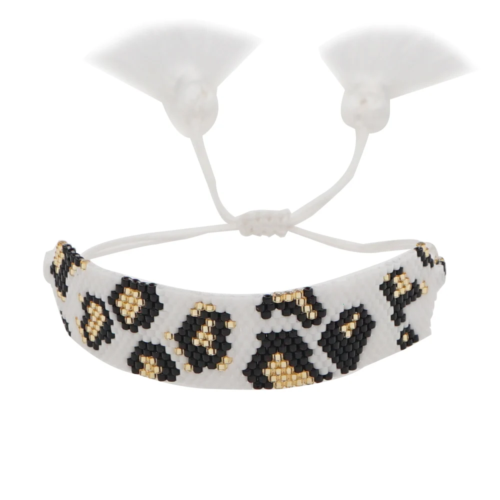 

Go2boho леопардовый узор Pulseras ювелирные изделия ручной работы тканый станок регулируемый бренд Miyuki стеклянные бусы браслет ювелирные изделия ...