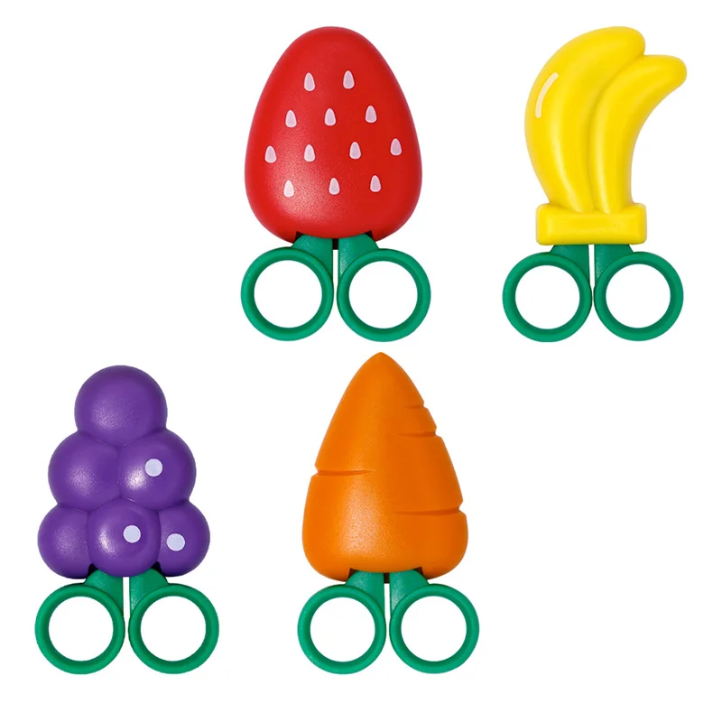 

MIUSIE 1PC Fruit Shape Sewing Craft Scissors Plastic Scissors Househould DIY Cutting Supplies Children Safety Paper-cut Tool