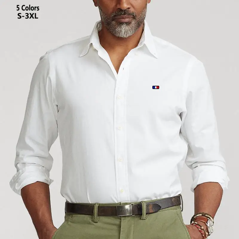 Оригинальные мужские рубашки нового дизайна однотонная деловая Классическая