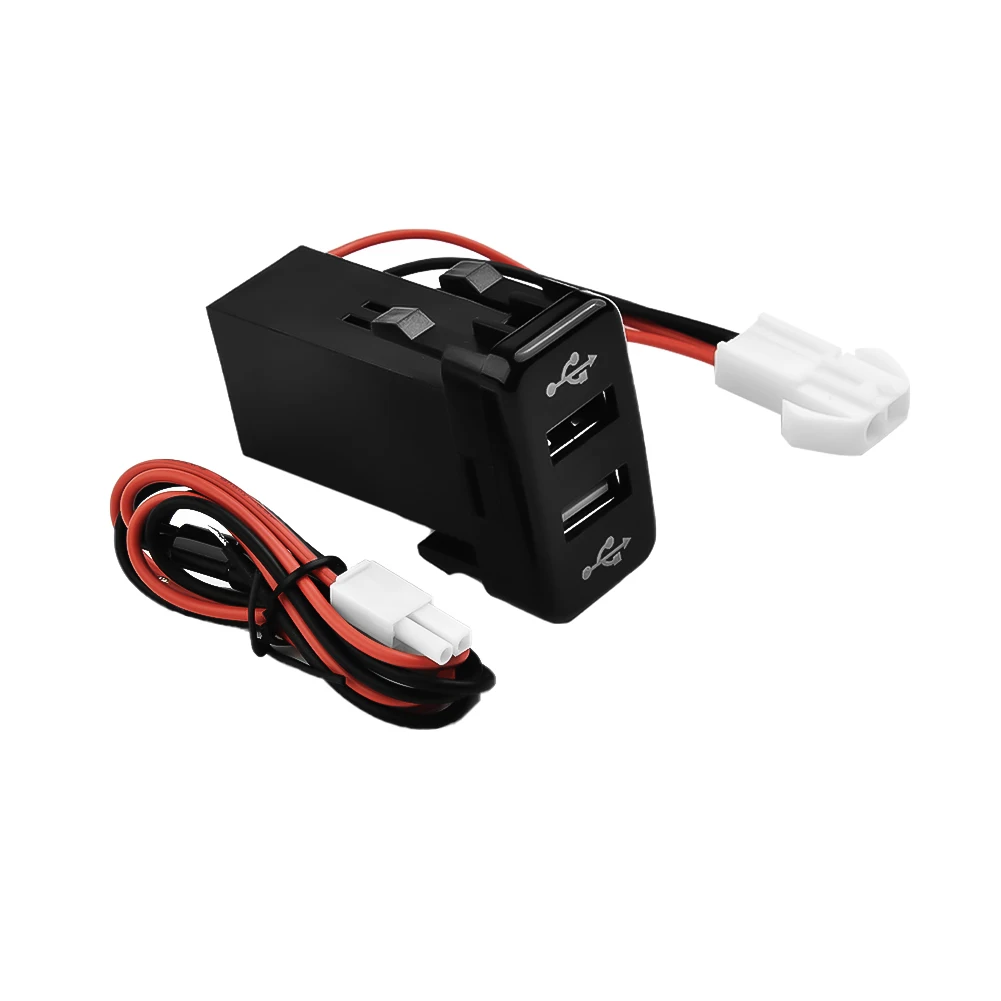 1 шт. автомобильное 2-портовое зарядное устройство с двумя USB-портами для Toyota 4 runner Prado 120 Series Land-Cruiser 75 76 78 79 Series 100 Series