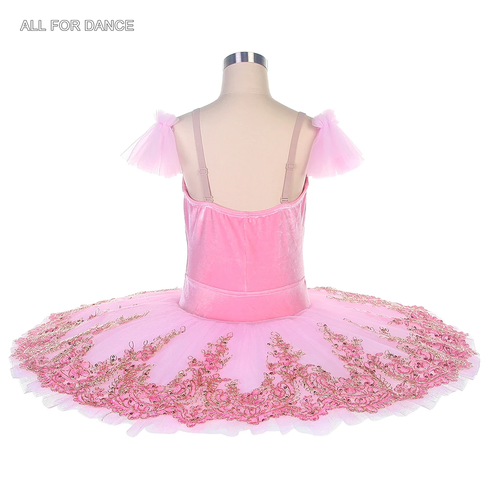 BLL232 Бледно-розовый бархатный лиф предпрофессиональный костюм-пачка для балета и