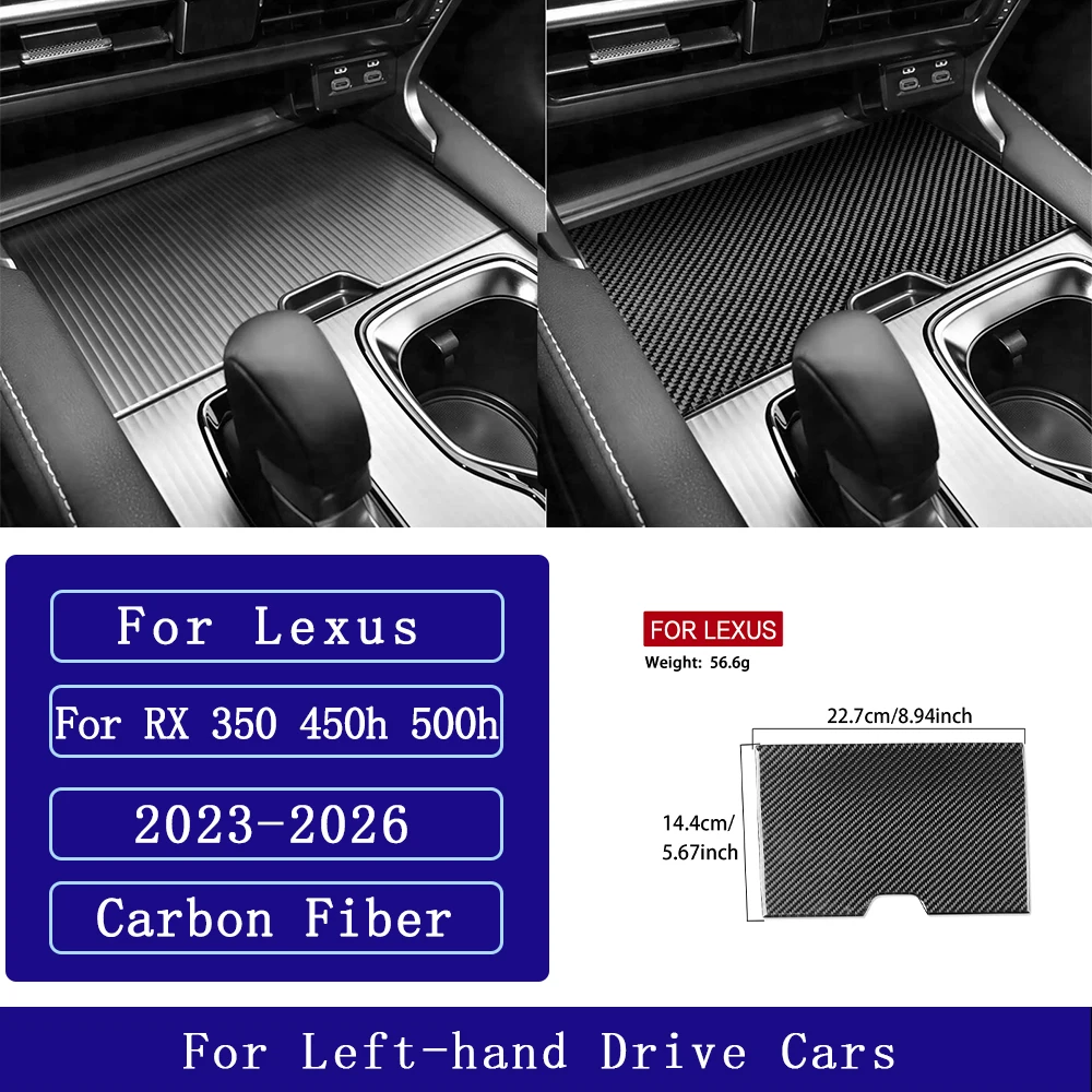 Фото Для Lexus RX 300 350h 500h 2023-2026 Центральная панель управления из углеродного волокна Автомобильные аксессуары Интерьерные декоративные наклейки №4
