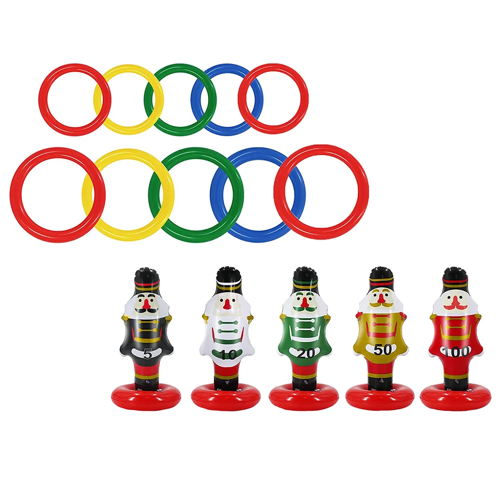 

Game Inflatable Ring Christmas Games Kidsparty Reindeer Holiday Antler Throwing Toys Outdoor Toy Interactive Child Parent Set